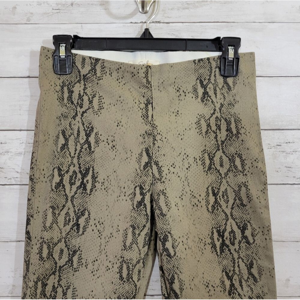 Easel Tan Snake Print Cropped Pull On Pants Size Medium - Picture 6 of 16